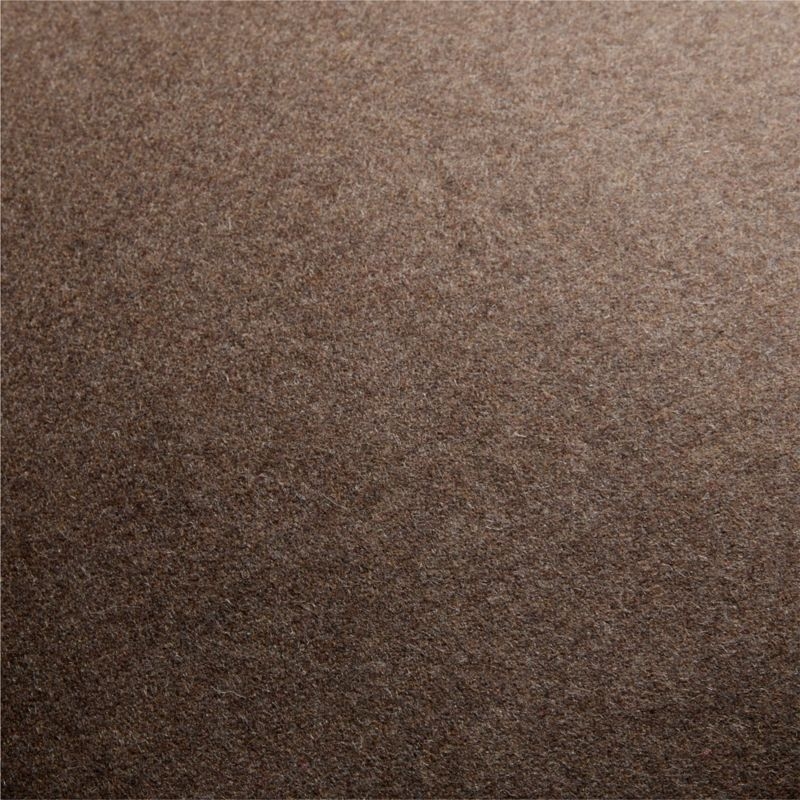 Contra Chestnut Brown Italian Wool Throw Pillow with Feather Down Insert 23"x23" - Image 1