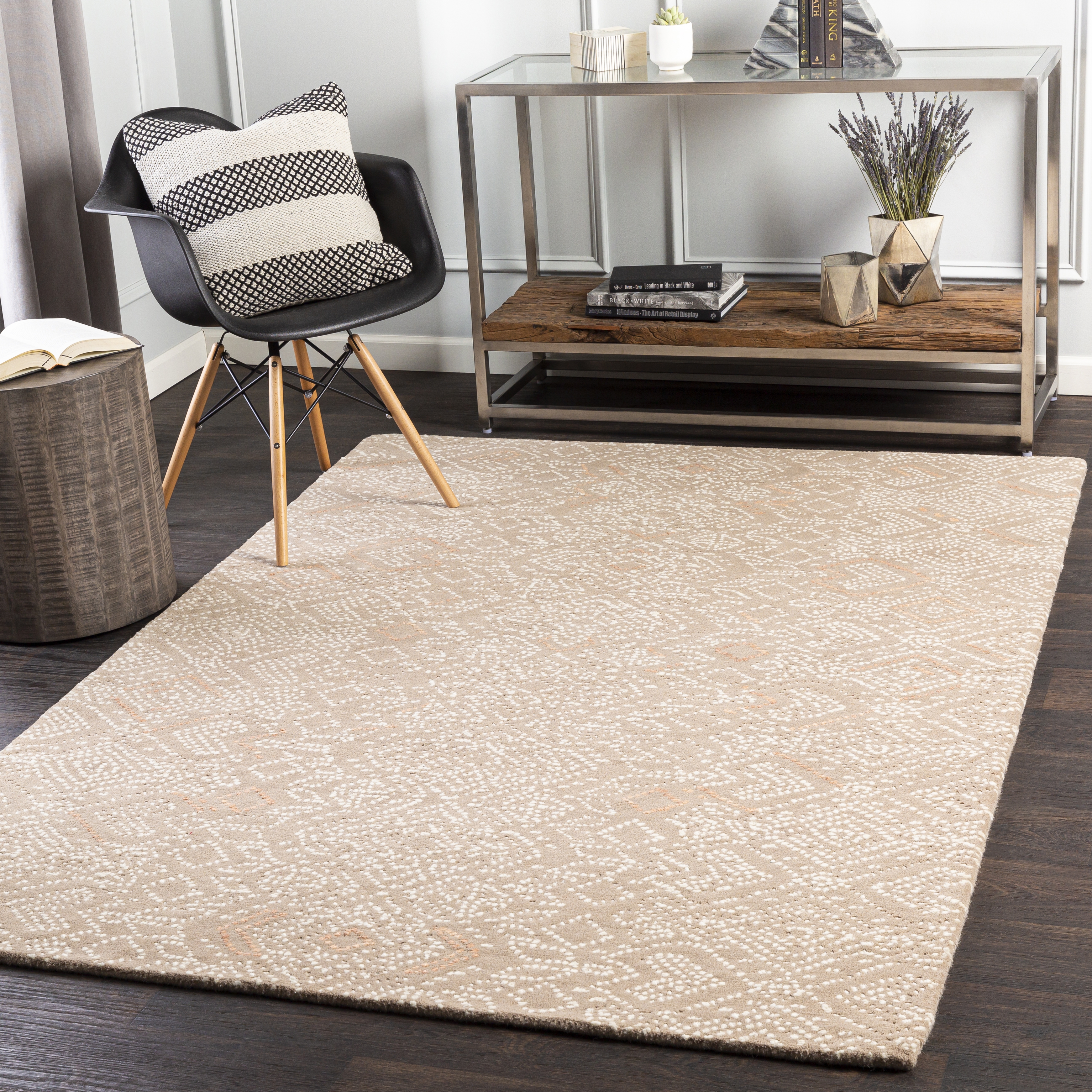 Corfu Beige Indoor 8'10" x 12' Handmade Rug - Image 1