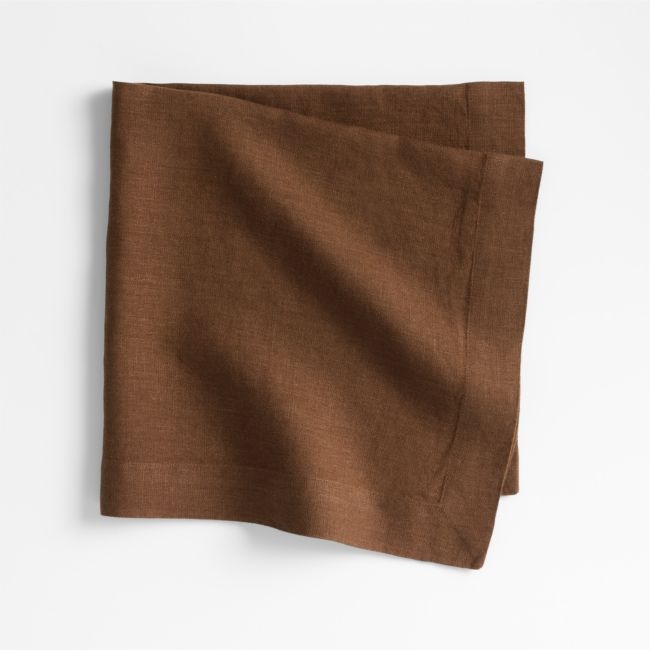 Marin Earth Brown EUROPEAN FLAX ™-Certified Linen Napkin - Image 0