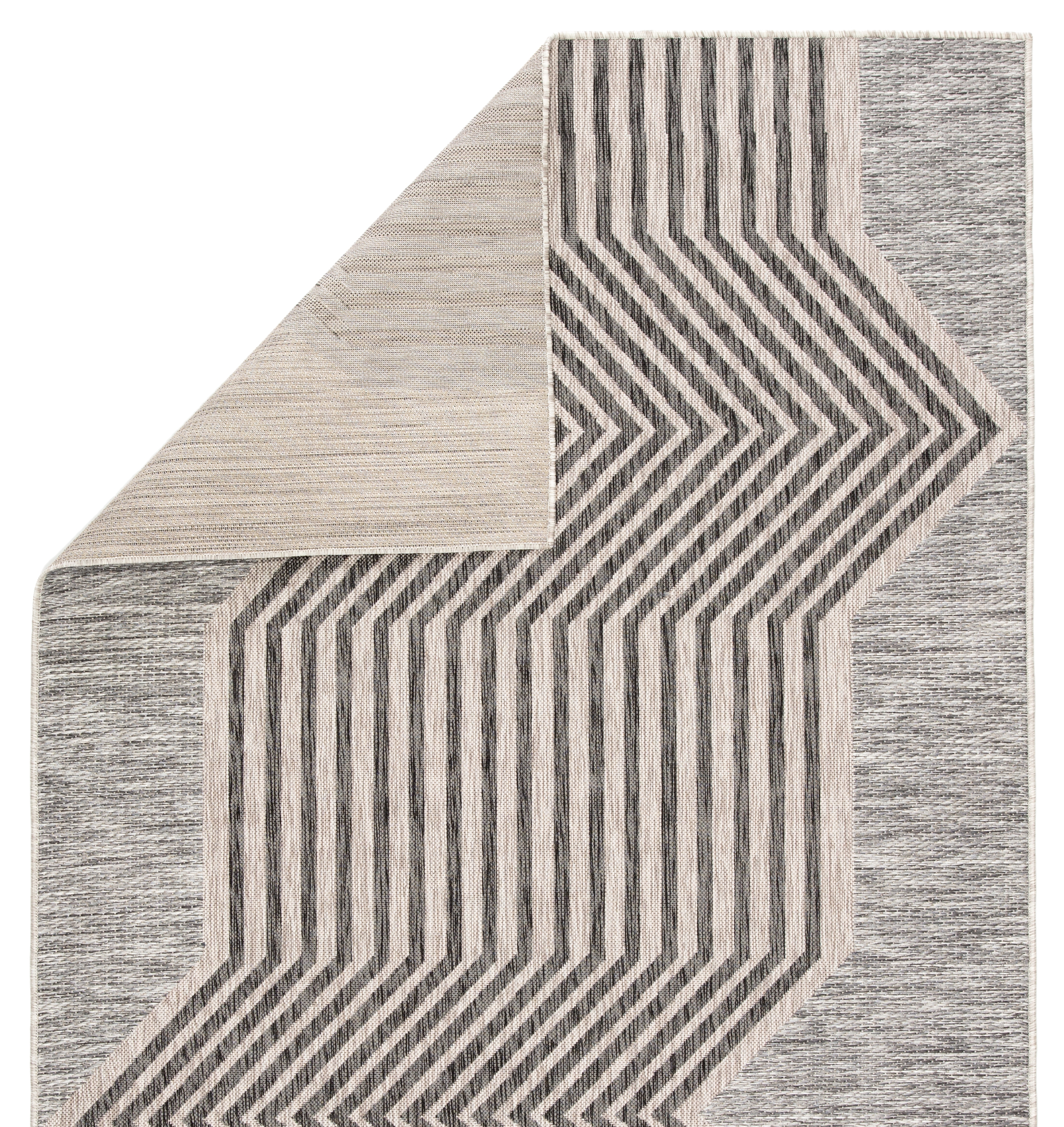 Nikki Chu by Minya Indoor/ Outdoor Geometric Gray Area Rug (7'11"X10') - Image 2