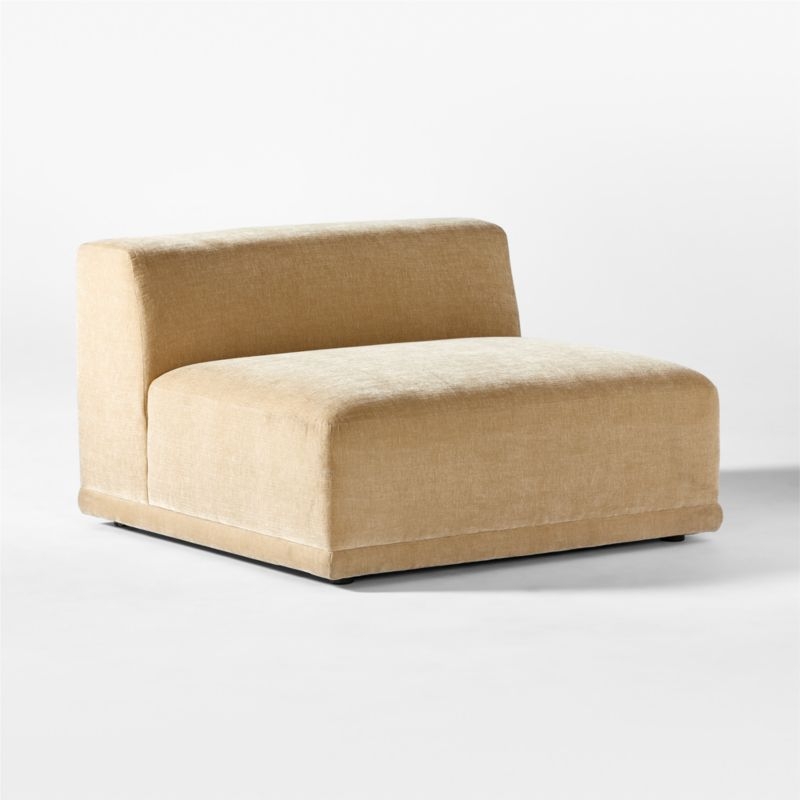 Faible Wheat Performance Velvet Deep Depth Armless Chair - Image 2