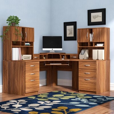 Leavy Reversible Corner Executive Desk with Hutch - Image 0