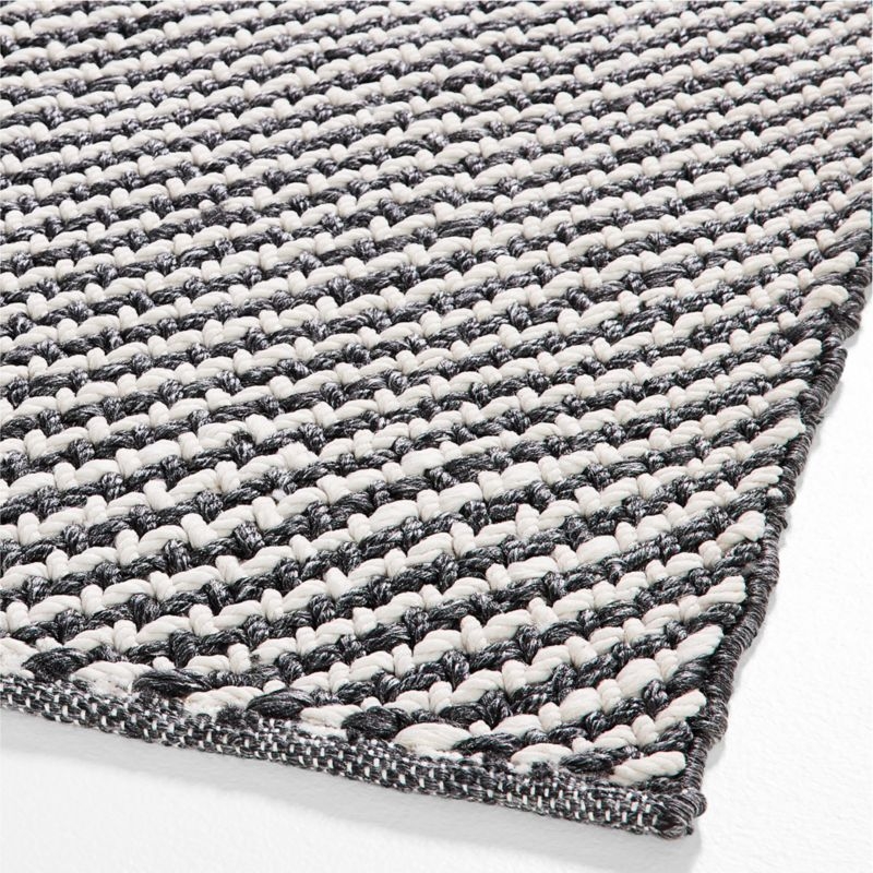 Genoa Performance Handwoven Charcoal Grey Indoor/Outdoor Area Rug 10'x14' - Image 2