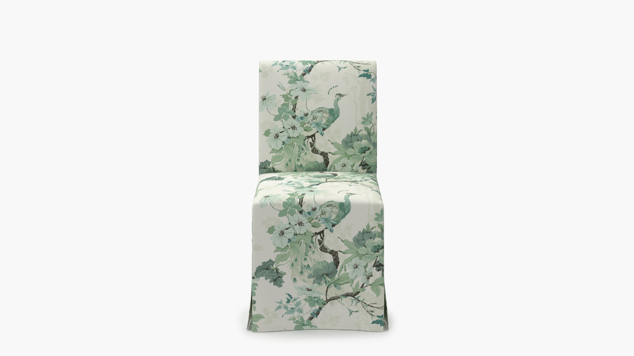 Slipcovered Signature Dining Chair, Jade Peacock Park - Image 0