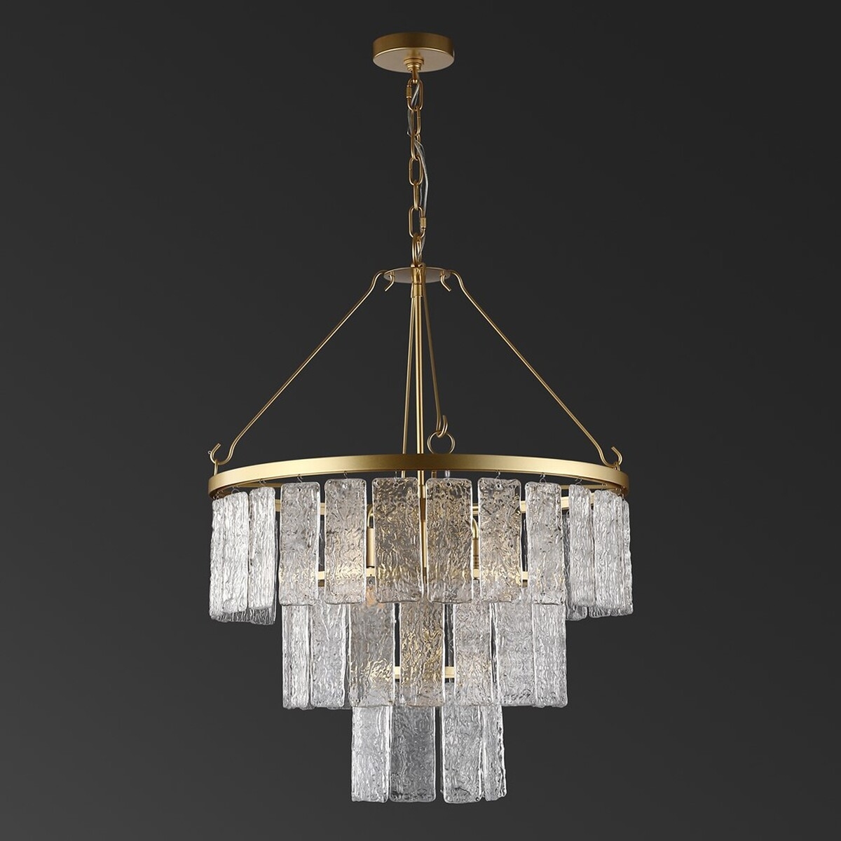 Safavieh Couture Marjory 3 Tier Chandelier - Gold - Image 3