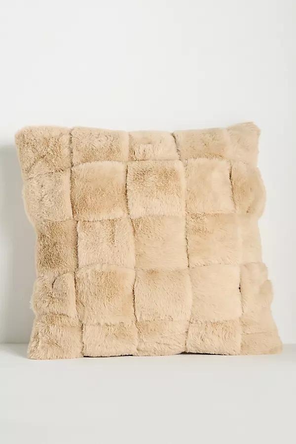 Woven Faux Fur Pillow - Image 0