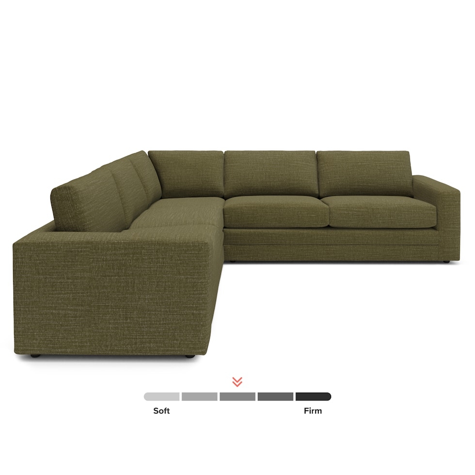 Riley 114" Corner Sectional - Napa Moss - Image 1