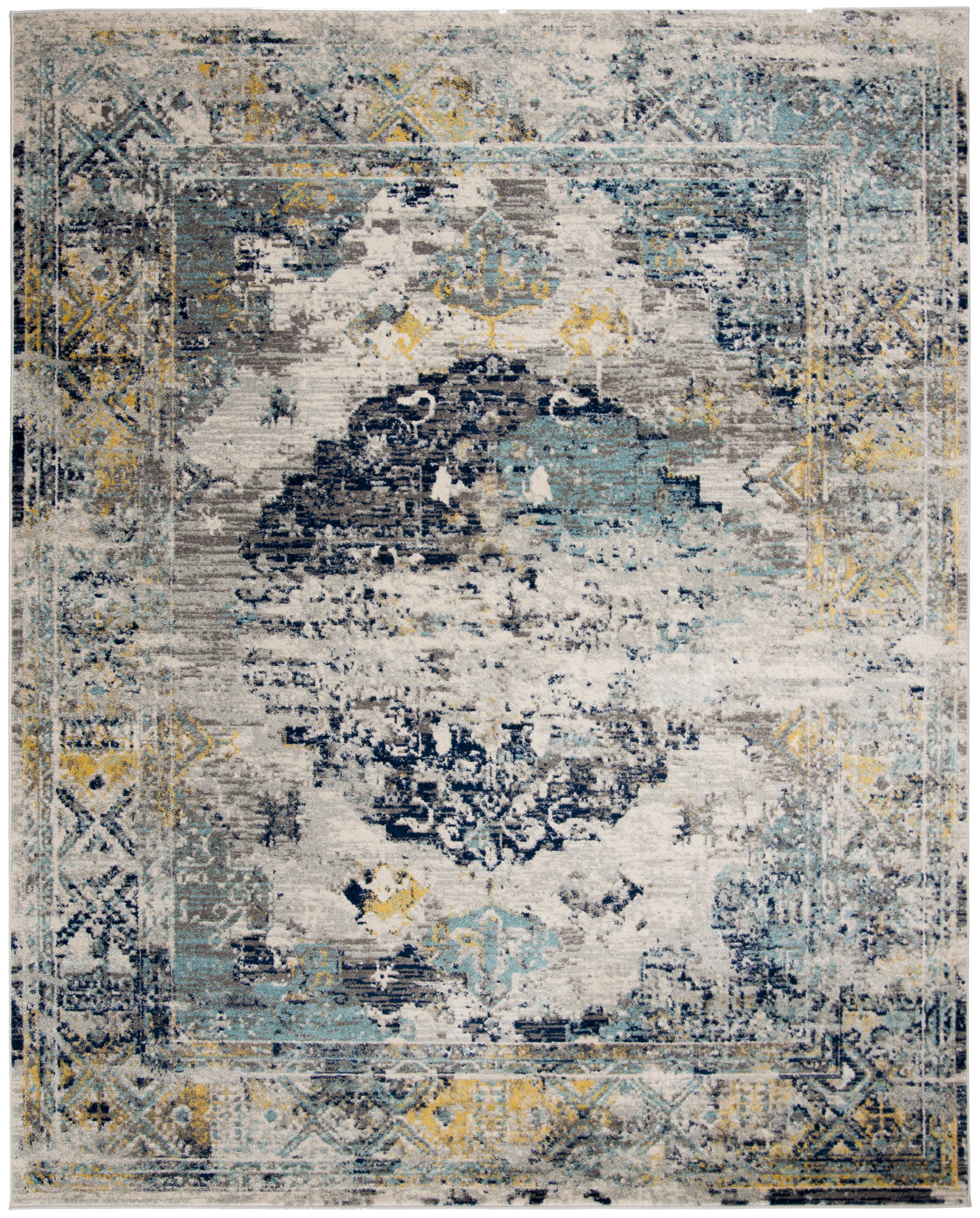 Arlo Home Woven Area Rug, MAD158F, Light Grey/Blue,  9' X 12' - Image 0