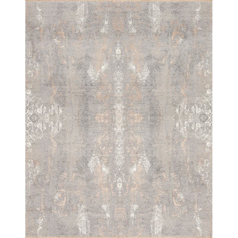 Samad Rugs Nirvana Couture Abstract Silver/Gold Area Rug - Image 0