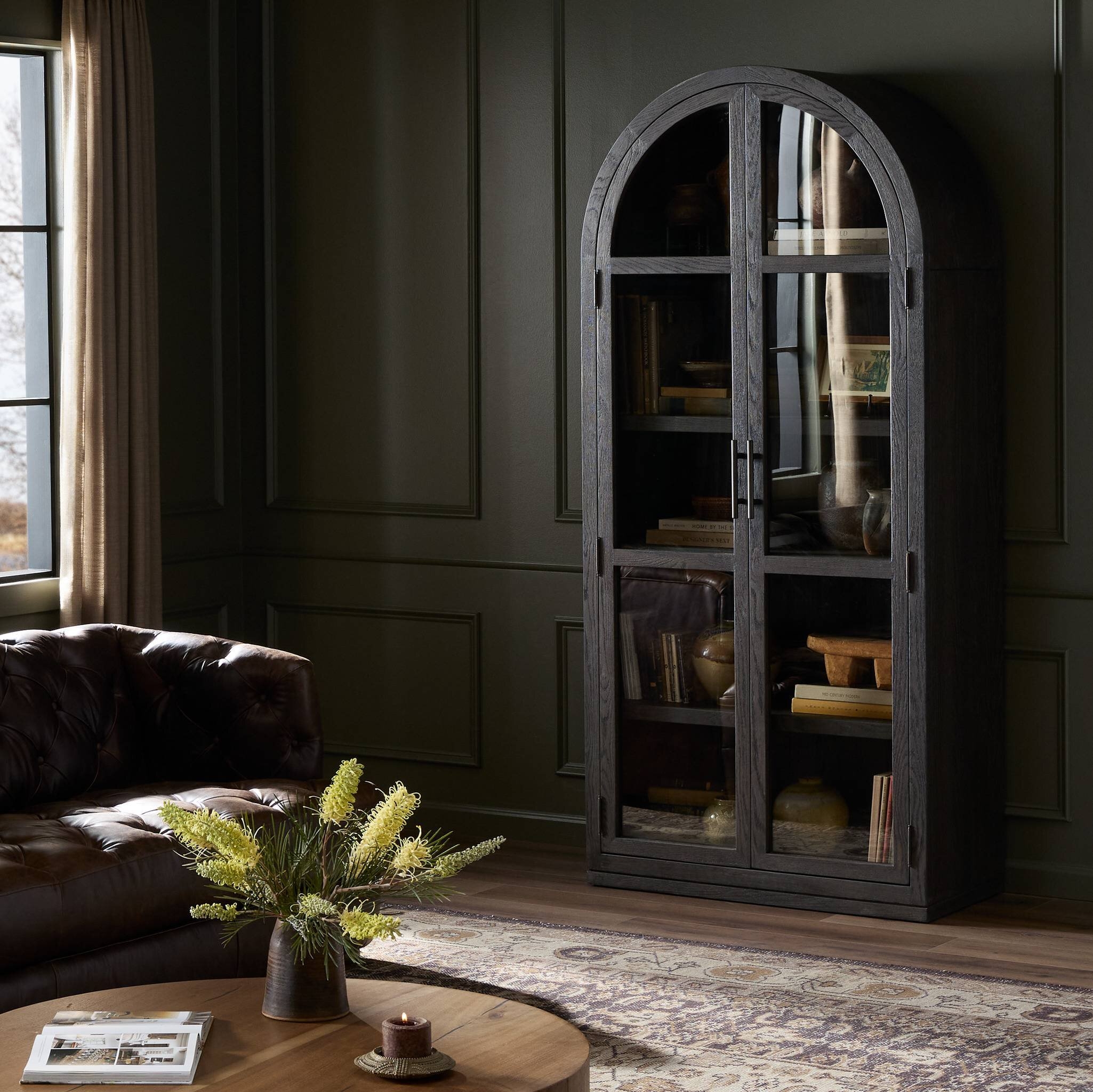 Hepburn Cabinet - Dark Anthracite Oak Veneer - Image 3