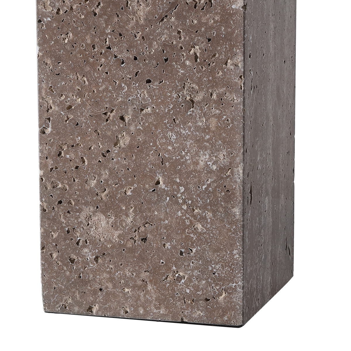 Safavieh Couture Feliciano Travertine Table Lam - Dark Brown/White - Image 5