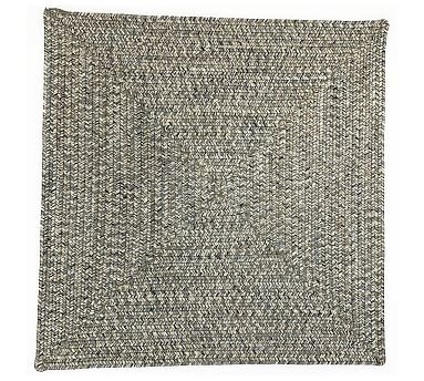 Ridley Square Outdoor Performance Braided Rug, Gray, 8'6" Square - Image 0