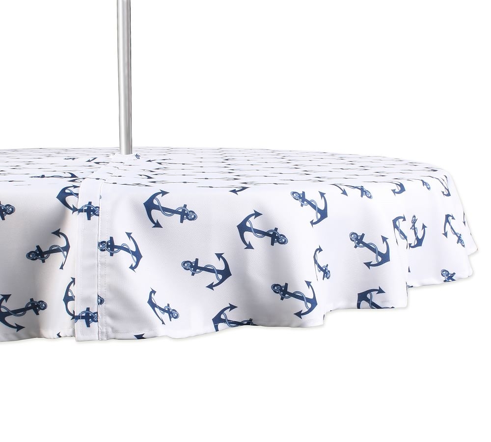 Anchor Outdoor Round Tablecloth w/ Zipper, 60" - Image 0