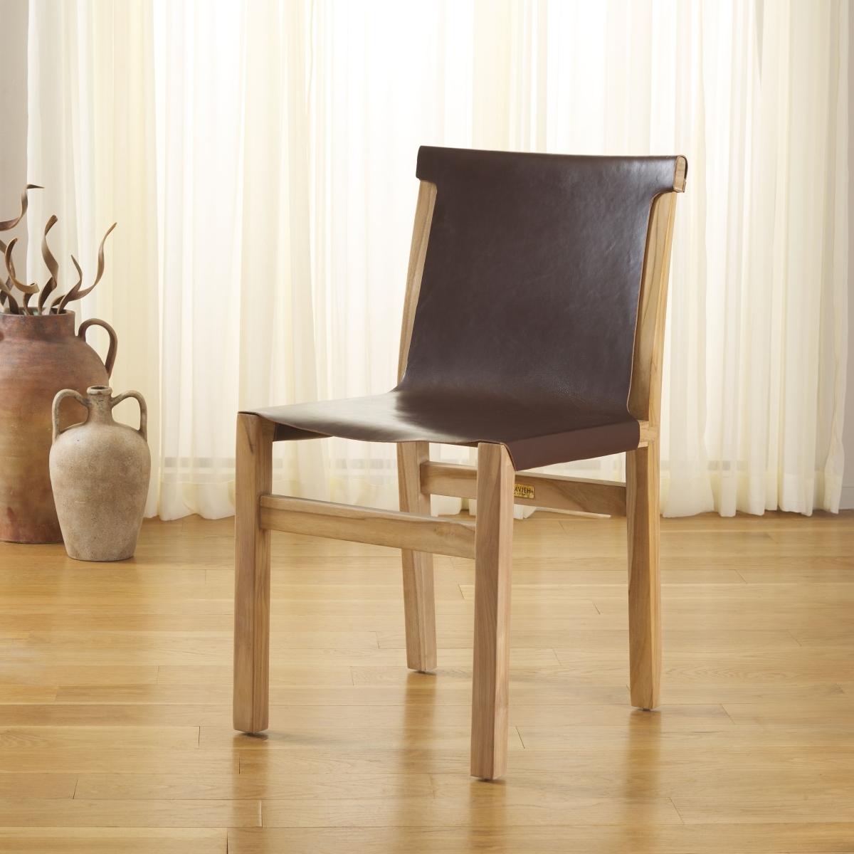 Arian Dining Chair - Cognac / Natural - Safavieh - Image 1