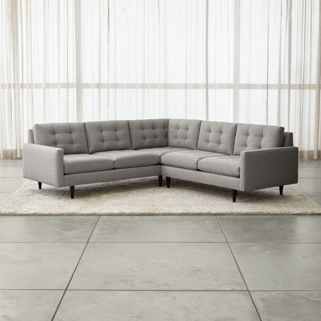 Petrie 2-Piece L-Shaped Midcentury Sectional Sofa - Image 0