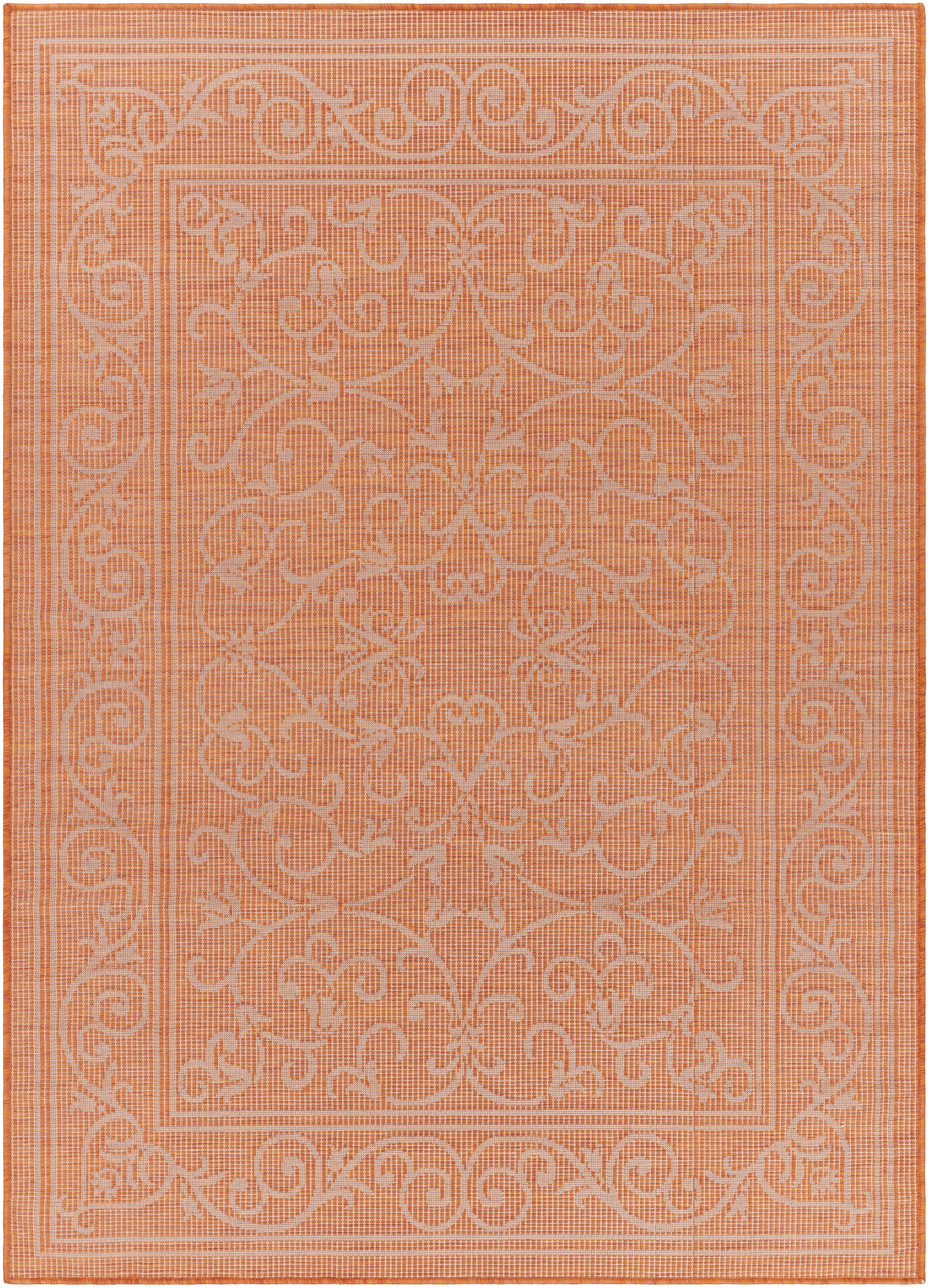Pasadena Orange Outdoor 2'6" x 7'3" Machine Woven Rug - Image 0
