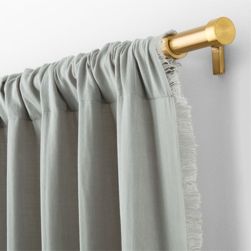 Organic Cotton Double Weave Quiet Grey Sheer Curtain Panel 50 x 108 - Image 3