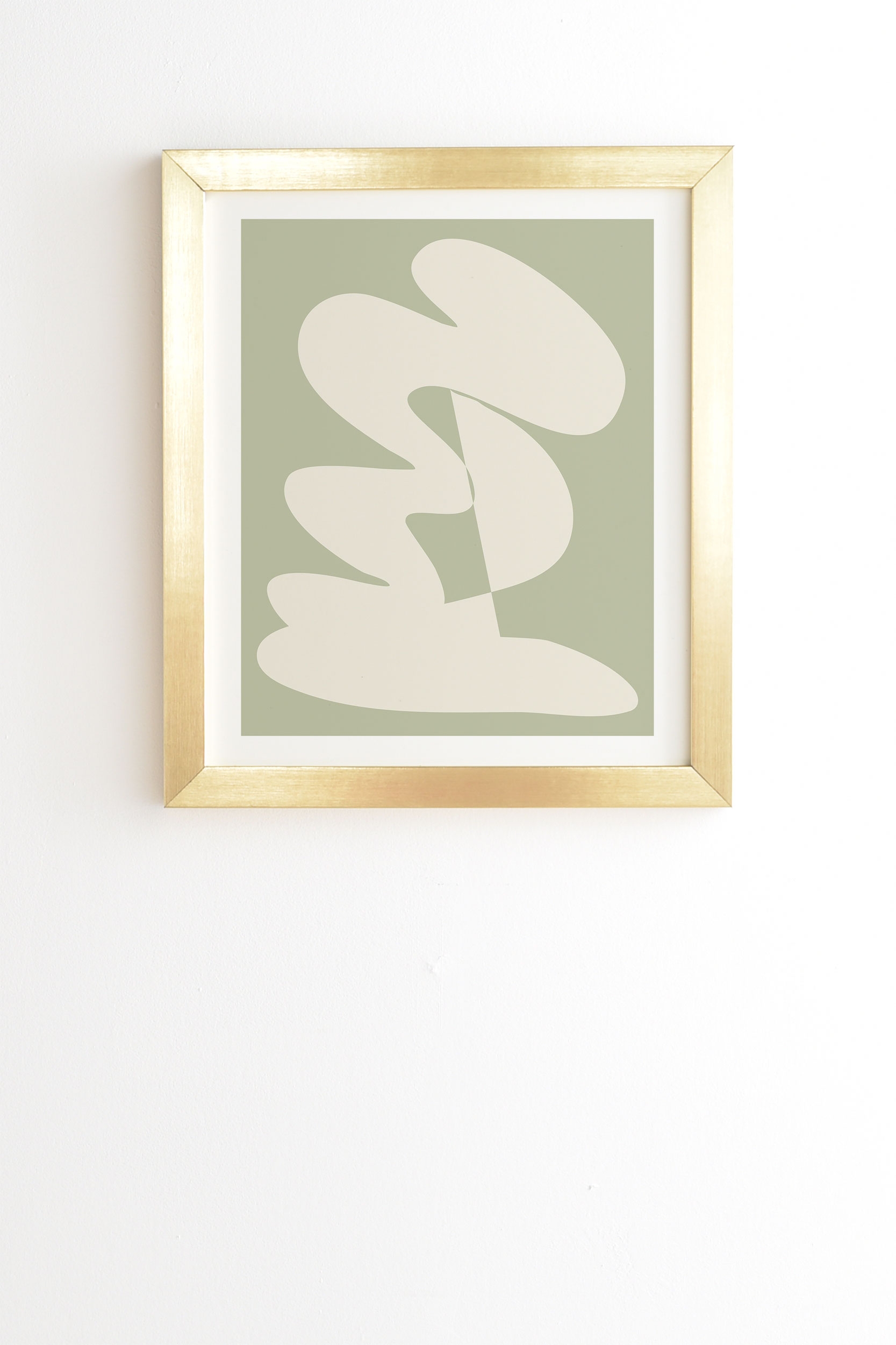 Minimalist Modern Abstract Exp by June Journal - Framed Wall Art Basic Gold 12" x 12" - Image 0