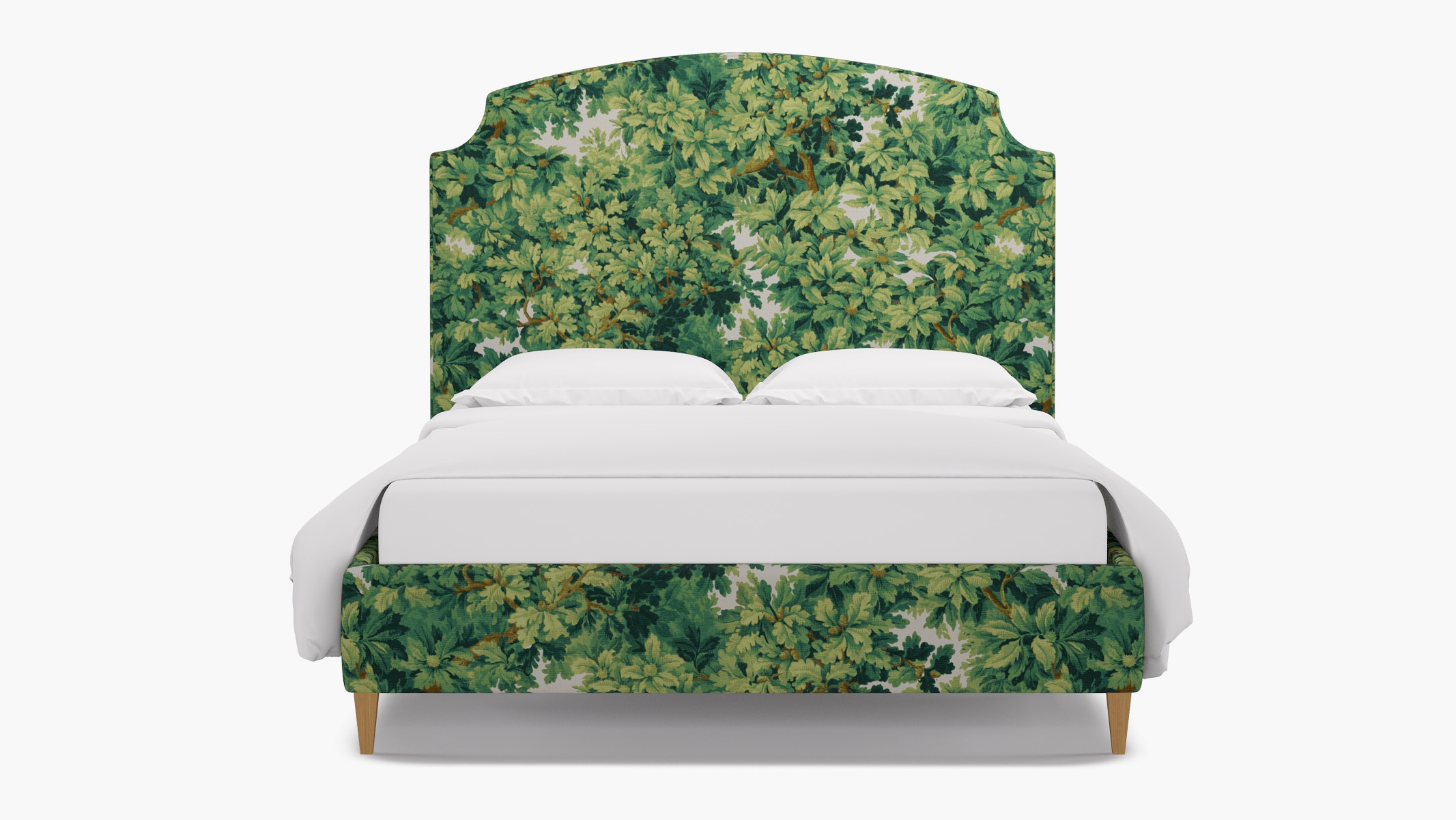 Cove Bed, Verdure Bois De Chene, Natural Square Tapered Leg, King - Image 0