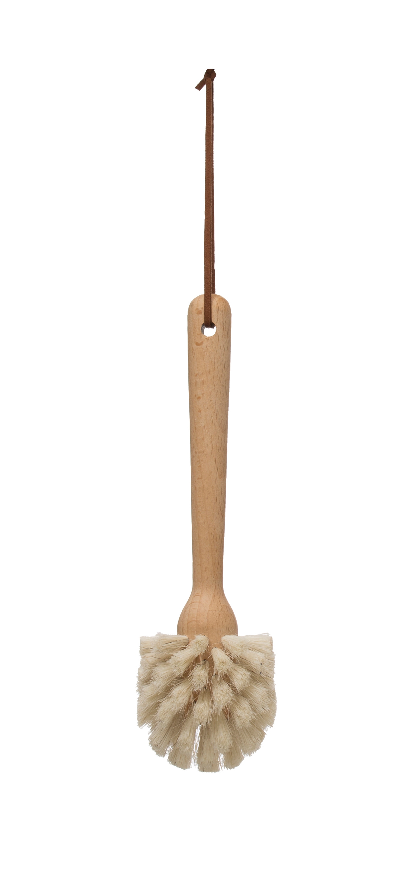 Beech wood Dish Brush with Leather Strap - Image 0