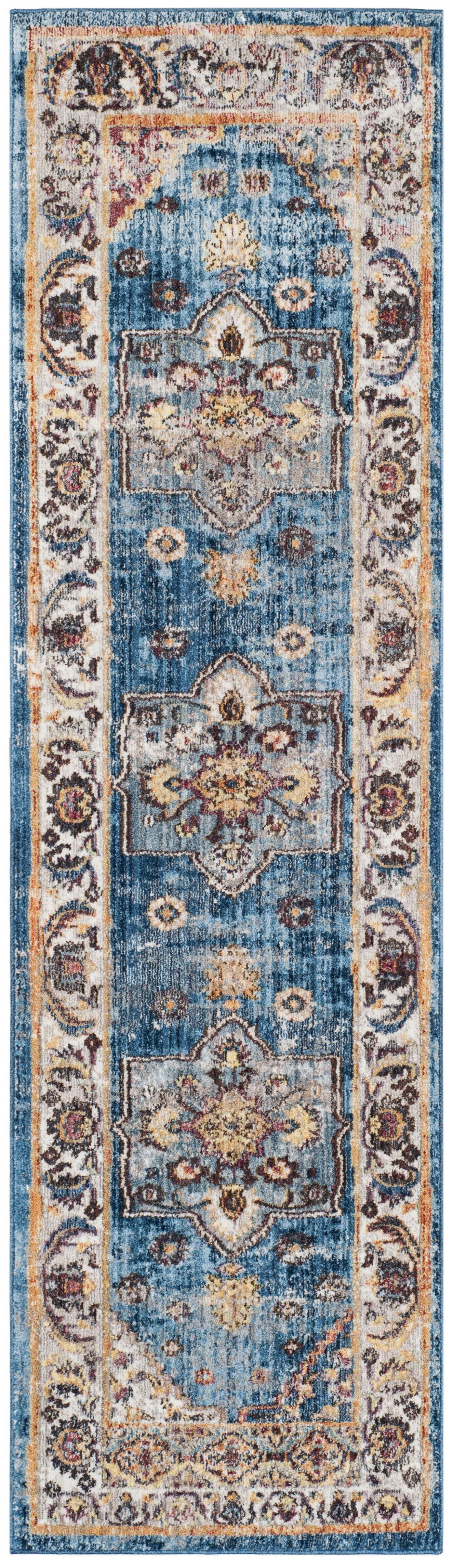Arlo Home Woven Area Rug, BTL349C, Blue/Ivory,  2' 3" X 8' - Image 0