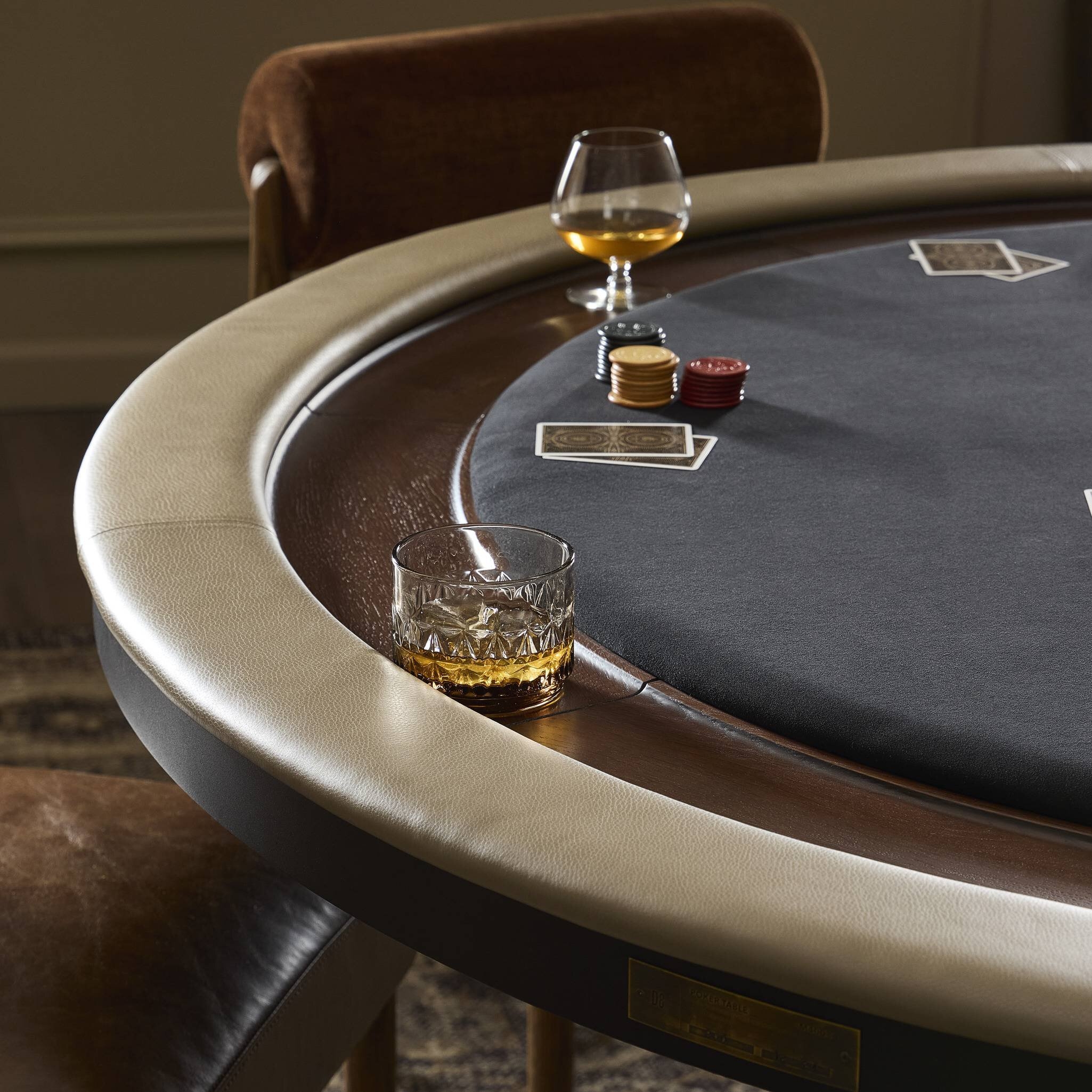District Eight Poker Table - Ebonized Oak - Image 6