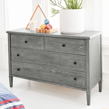 Fairfax 4-Drawer Wide Dresser, Smoked Charcoal - Image 1