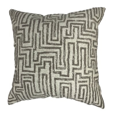 Labyrinth Square Pillow Cover & Insert In Beige - Image 0