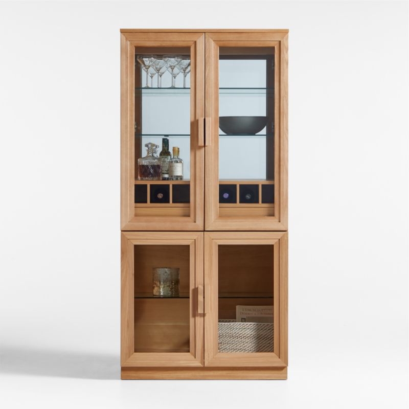 Calypso 36" Natural Glass-Door Bar Cabinet - Image 6