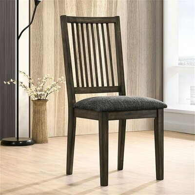 Theus Slat Back Side Chair in Black/Gray - Image 0