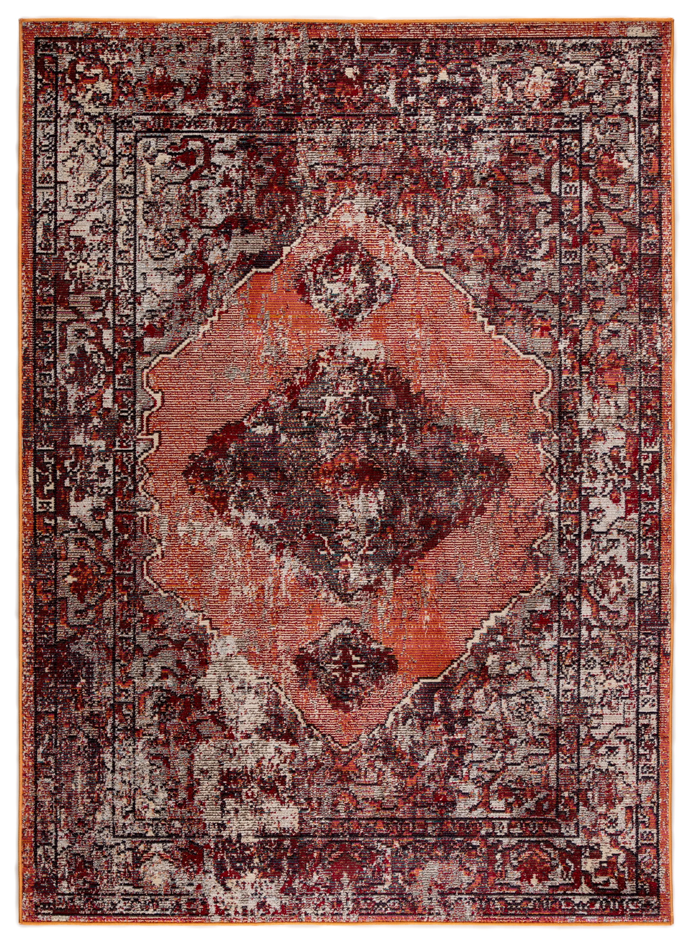 Romina Medallion Red/ Pink Area Rug (5'3"X7'6") - Image 0