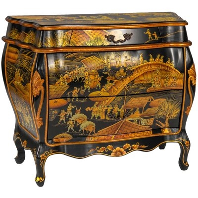 Black Lacquer Bombay Chest - Ching Ming - Image 0