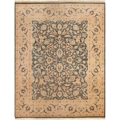 One-of-a-Kind Luigi Hand-Knotted 2010s Ushak Beige/Brown 8'2" x 10'4" Wool Area Rug - Image 0