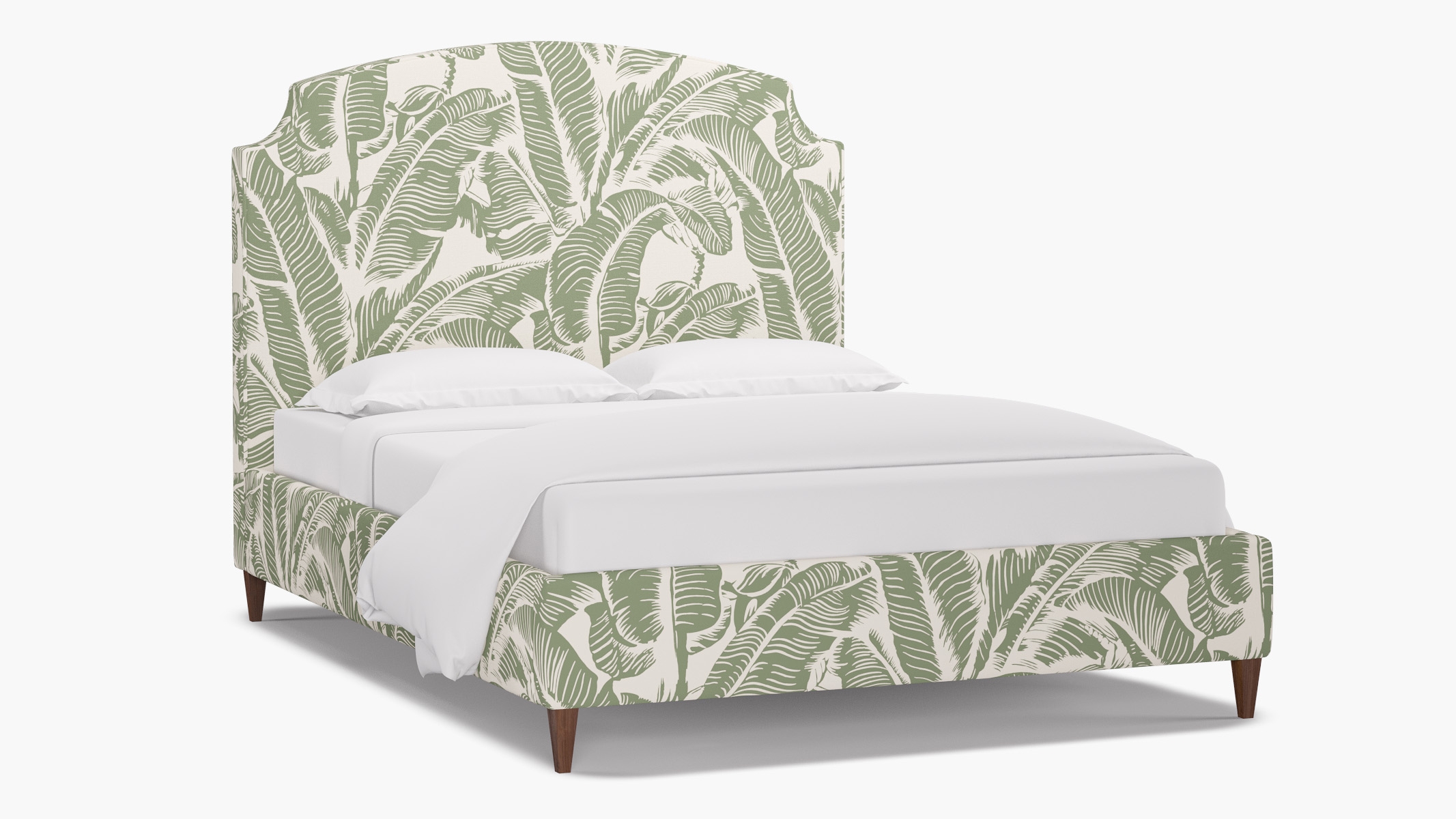 Cove Bed, Sage Martinique® Encore, Walnut Square Tapered Leg, Twin - Image 1