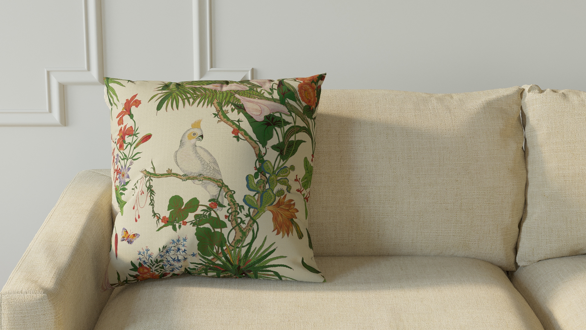 Throw Pillow 20", White Cinque Terra, 20" x 20" - Image 2