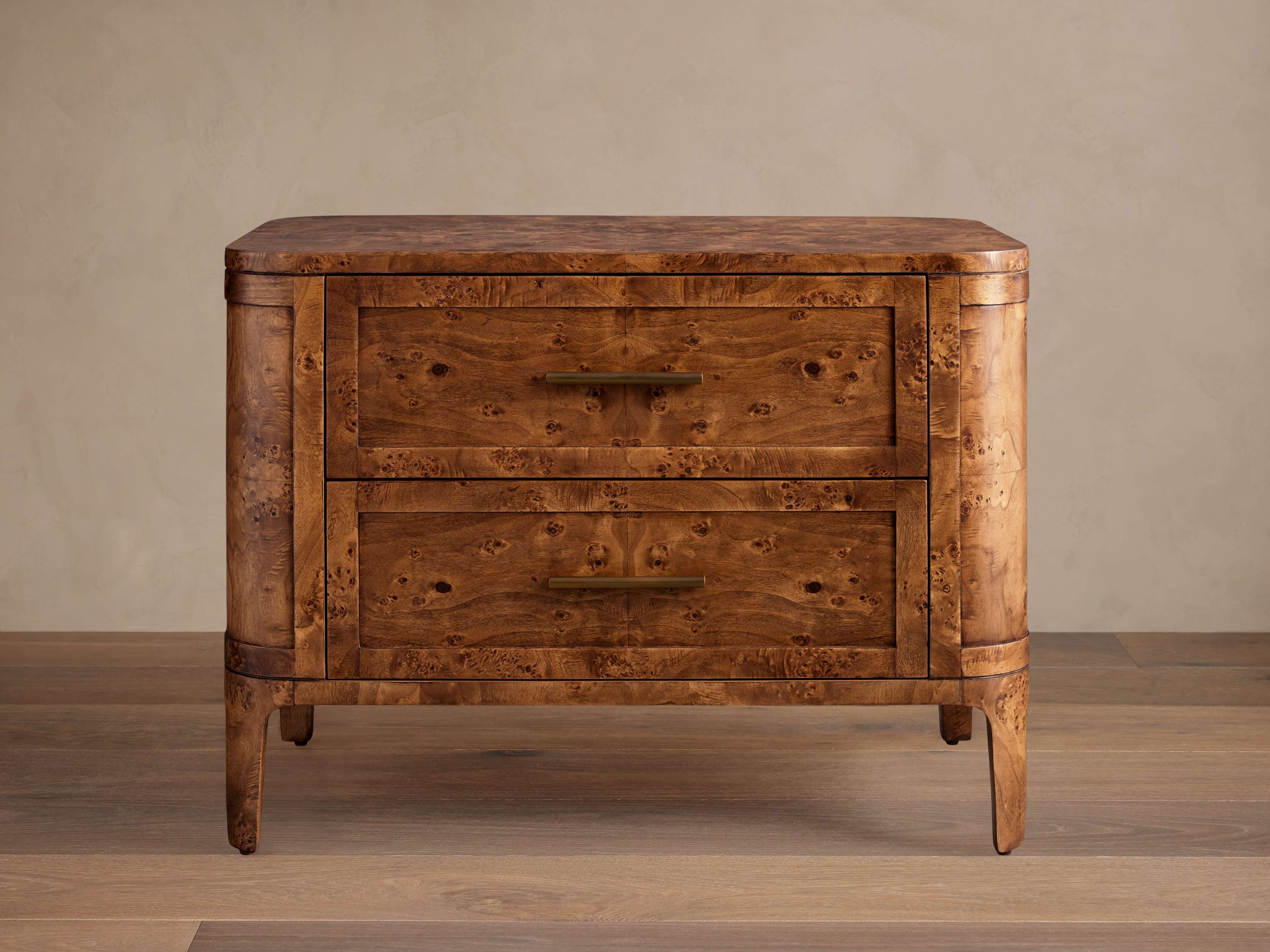 Mogadore Nightstand in Burl 32" Brown - Image 0