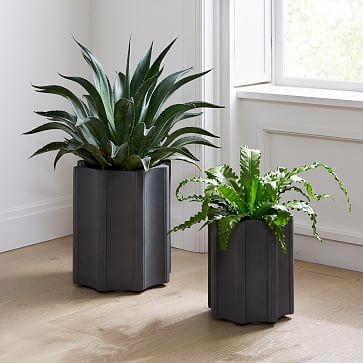 Column Planter, Gray, Small - Image 1