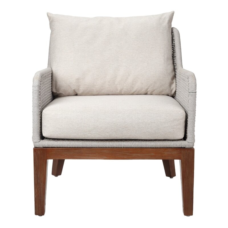 Cira 27.5" Polyester Armchair, White - Image 1