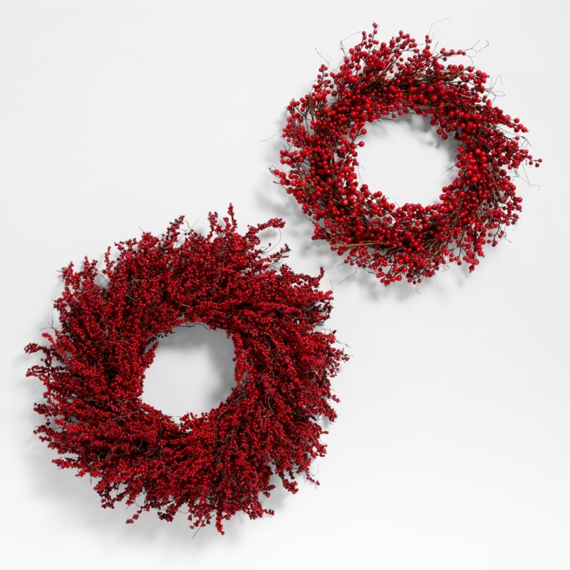 Faux Red Berry Wreath 30" - Image 10