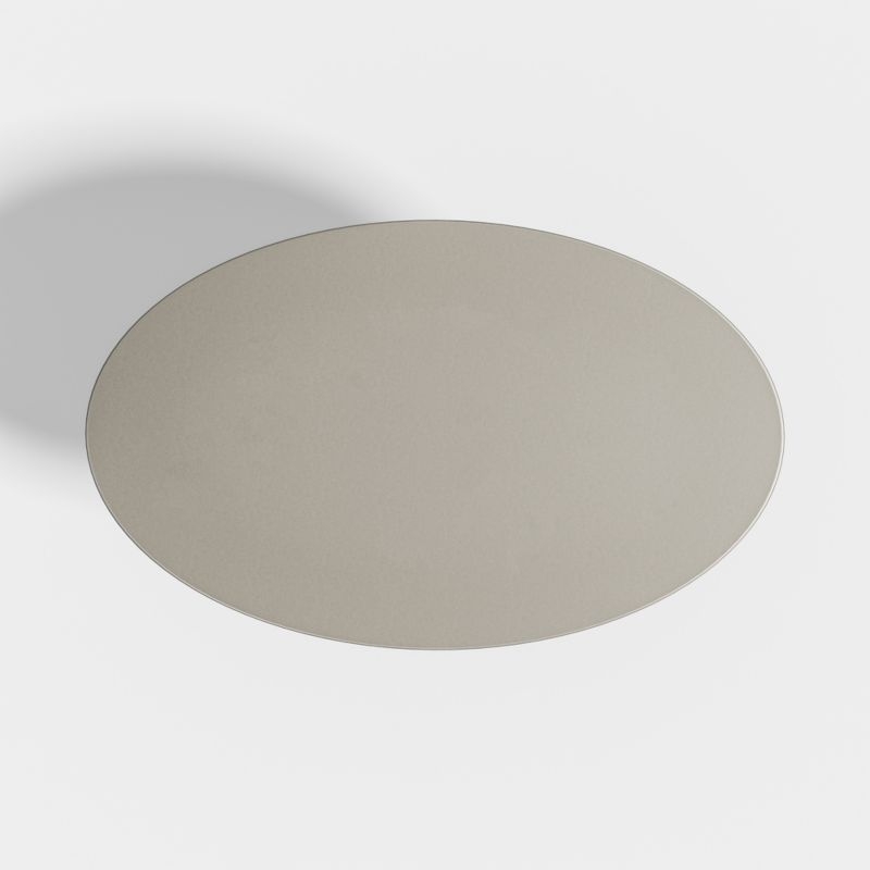 Nero 60" Oval Concrete Dining Table with White Base - Image 3