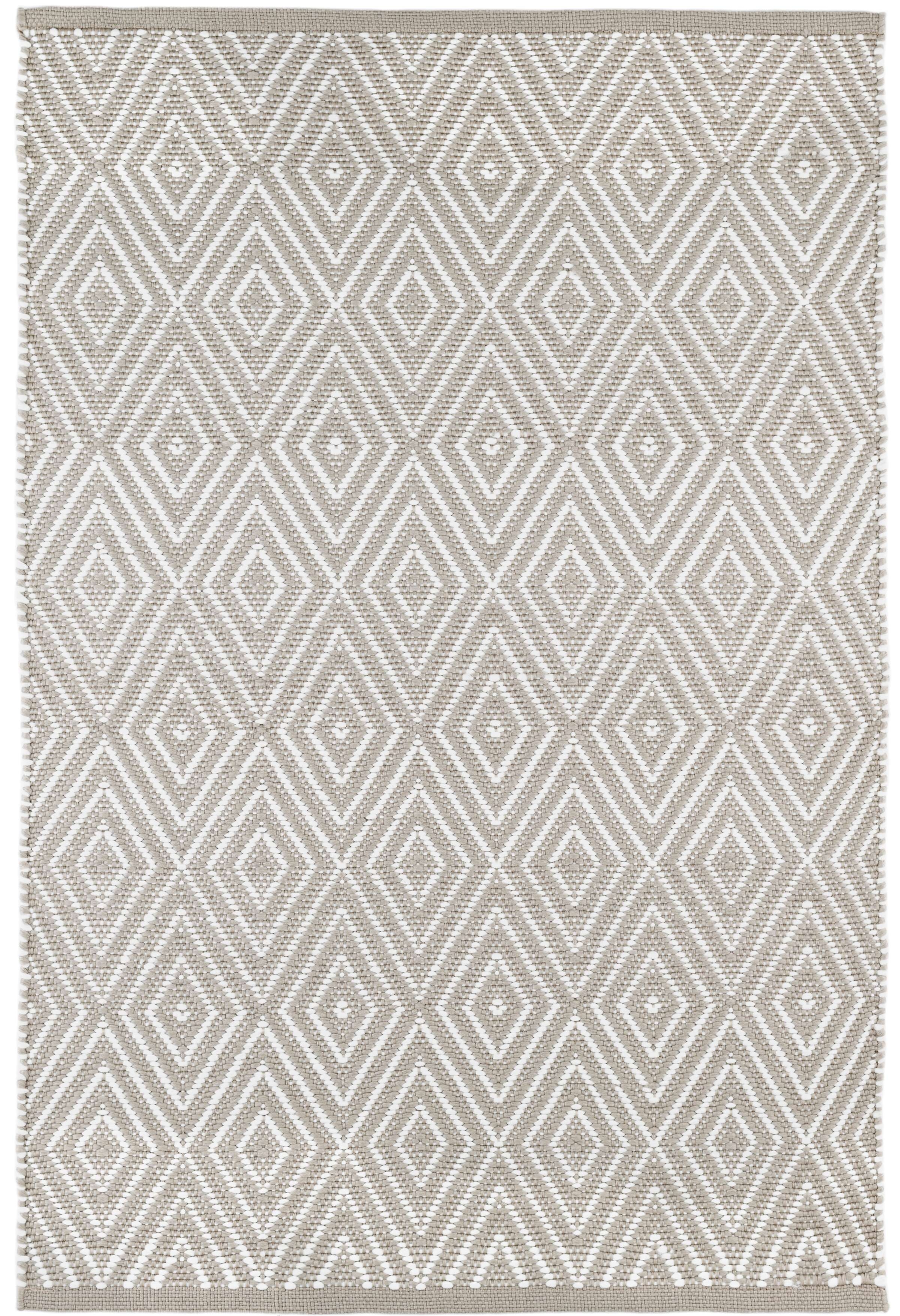 Diamond Platinum/White Handwoven Indoor/Outdoor Rug - Image 0