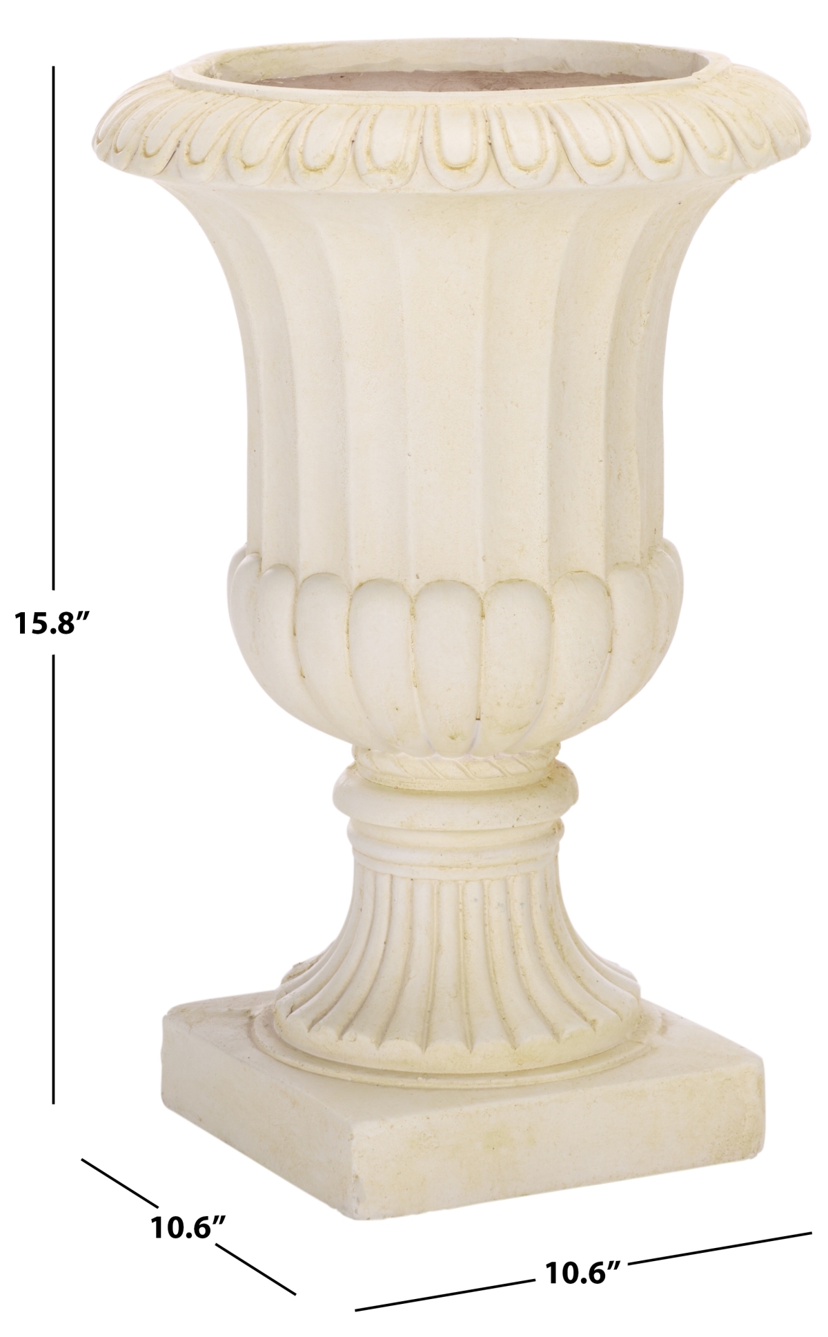 Durham Planter Pot - Off White - Safavieh - Image 4