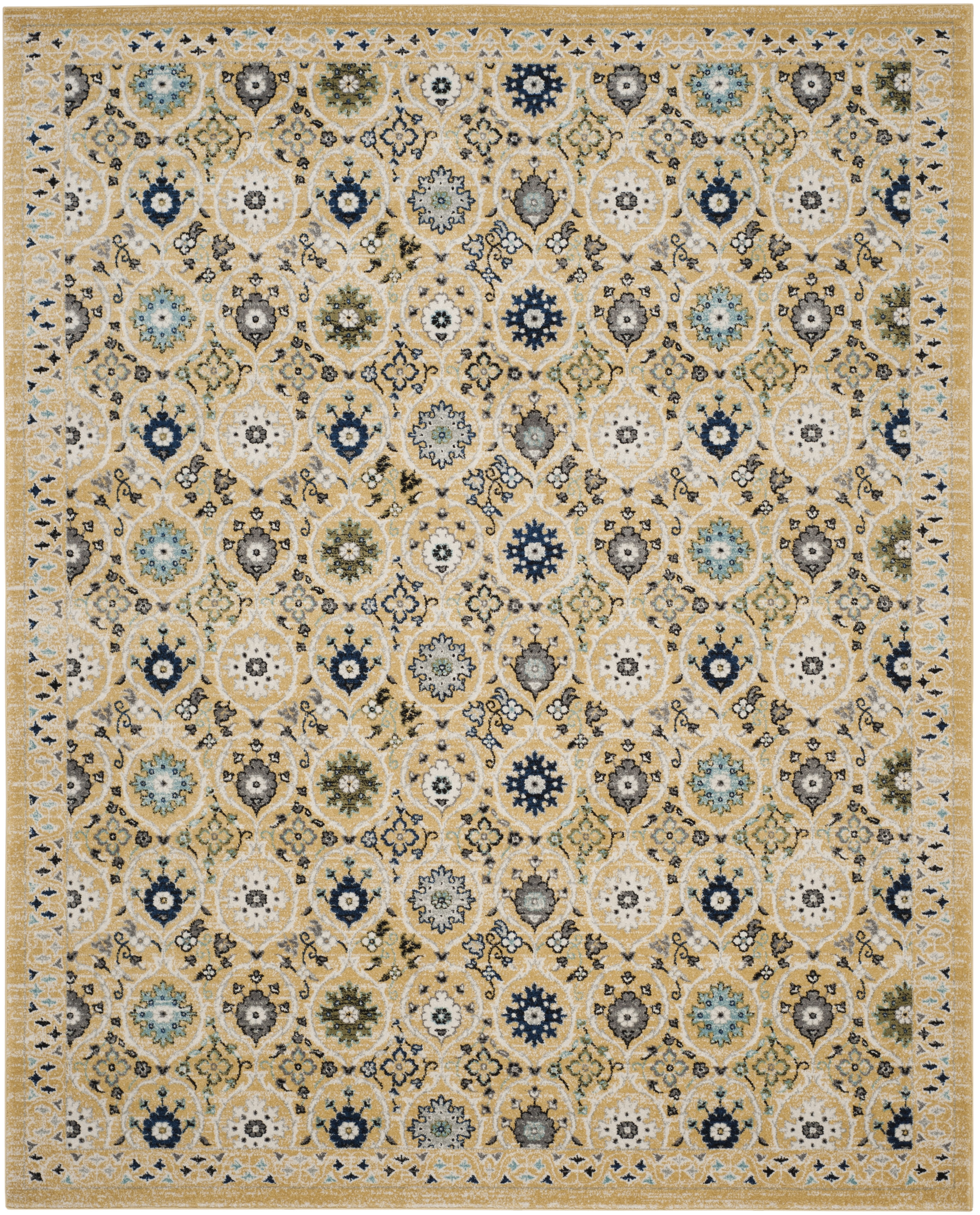 Arlo Home Woven Area Rug, EVK210B, Gold/Ivory,  10' X 14' - Image 0