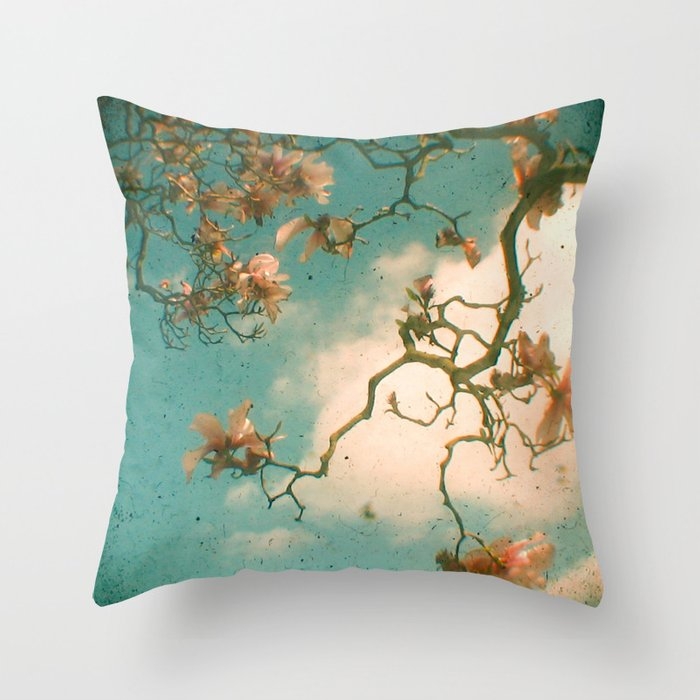 Magnolia Falls Throw Pillow by Cassia Beck - Cover (16" x 16") With Pillow Insert - Outdoor Pillow - Image 0