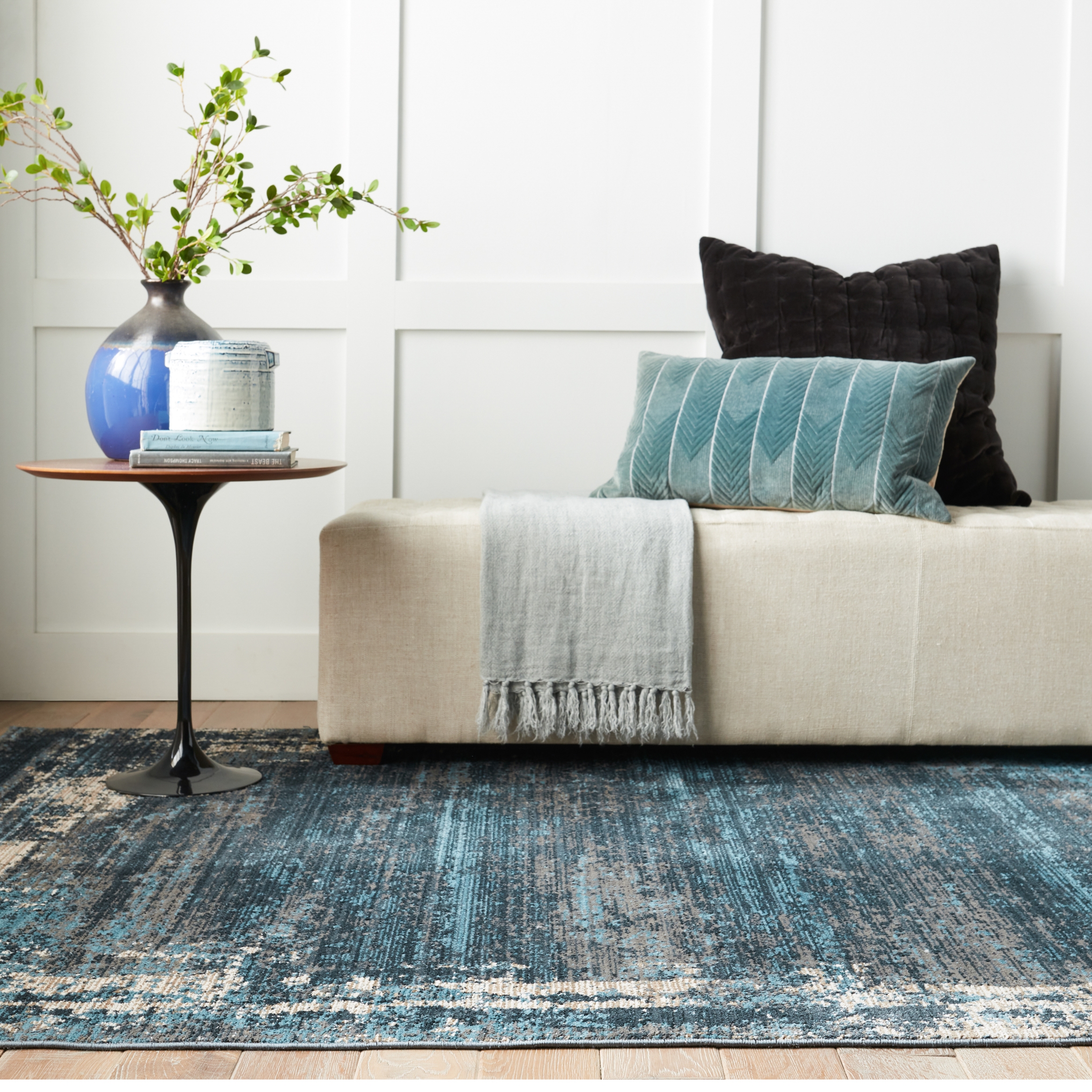 Vibe by Aleph Abstract Blue/ Gray Area Rug (8'X10') - Image 7