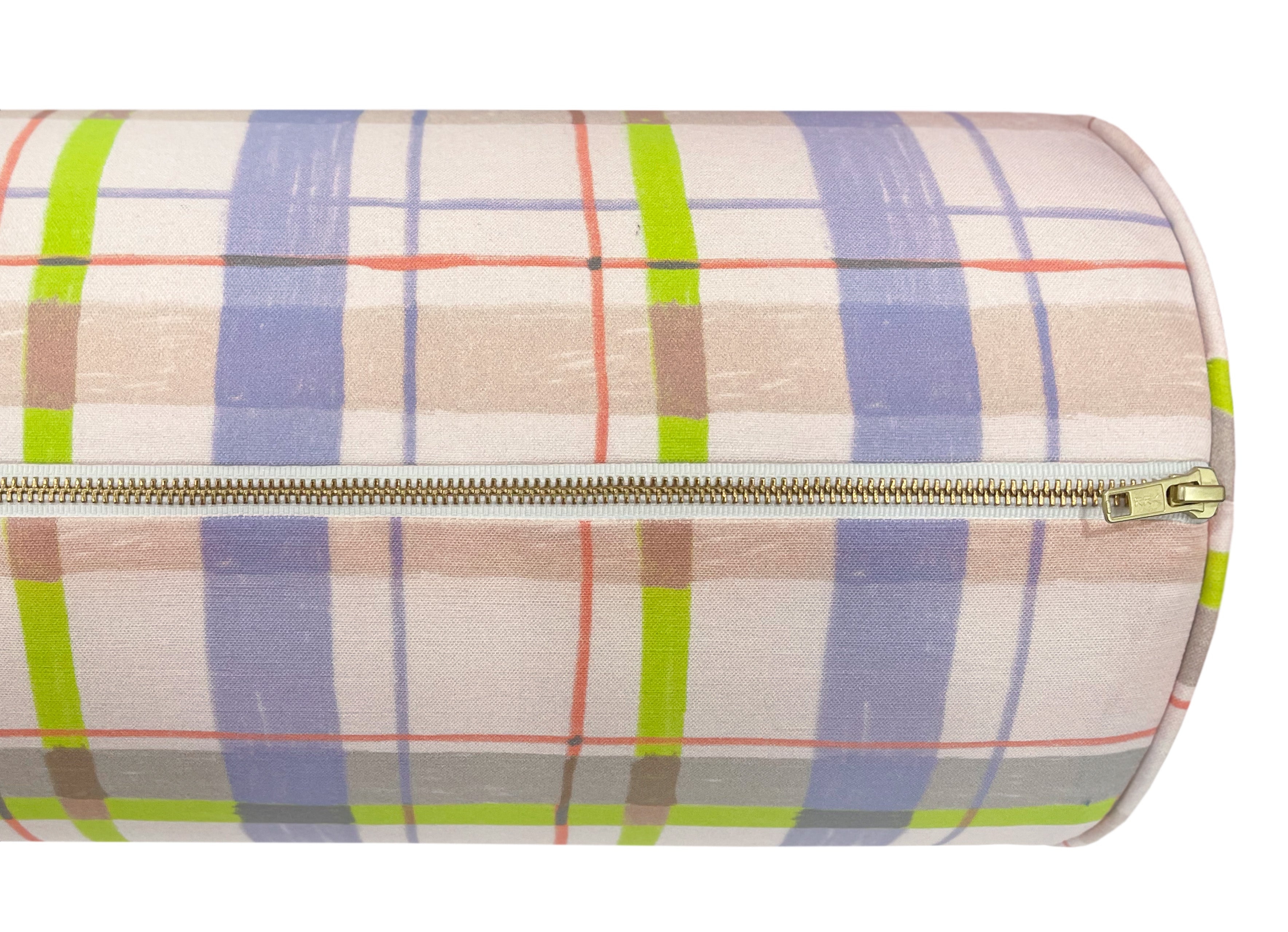 THE BOLSTER :: PLAID // GRAPE | TEIL TEXTILES - TWIN // 9" X 24" - Image 2