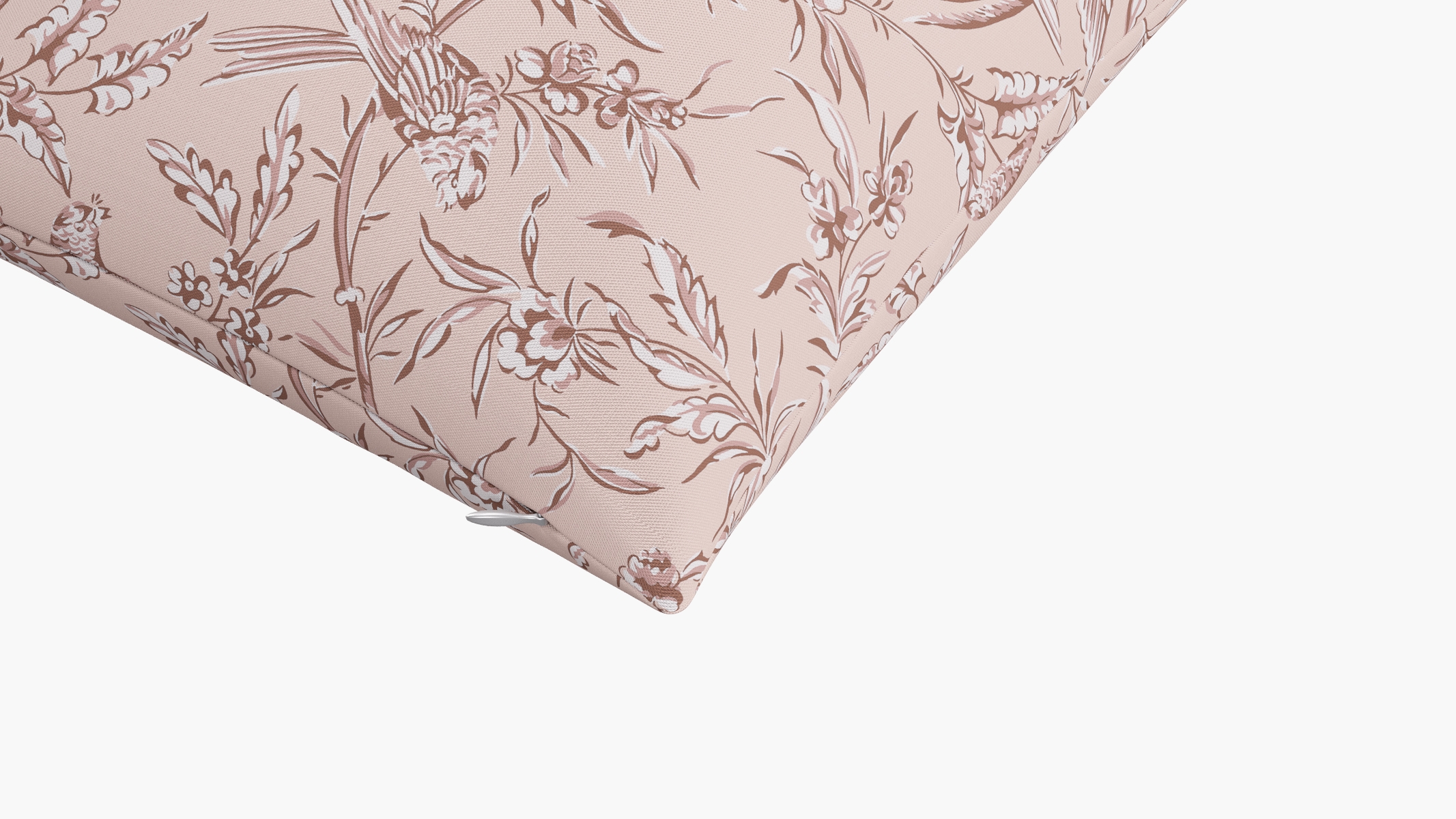 Throw Pillow 18", Blush Aviary, 18" x 18" - Image 1