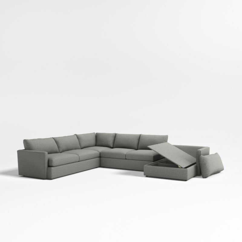 Lounge 4-Piece L-Shaped Sectional Sofa with Right-Arm Storage Chaise - Image 4