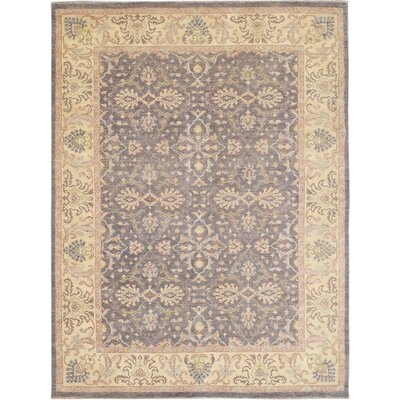 One-of-a-Kind Hand-Knotted 2010s Gray/Beige 9' x 12' Wool Area Rug - Image 0