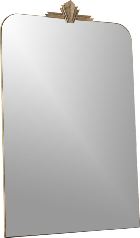 Nouveau Modern Brass Lacquered Iron Full-Length Floor Mirror 48"x78" - Image 4